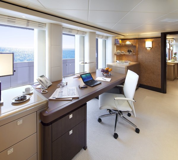 Main Master Office On Yacht SYCARA V