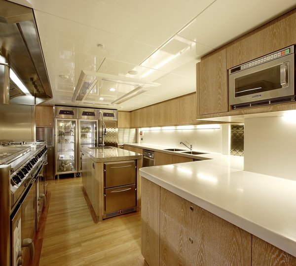 Ship's Galley On Yacht SYCARA V