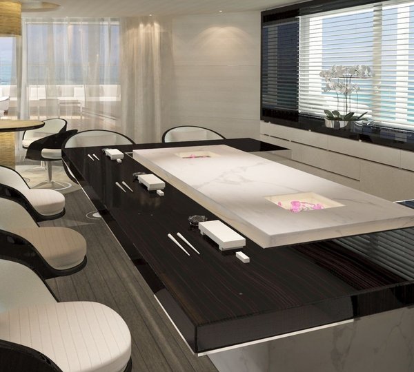 An Informal Eating/dining Space On Yacht GRACE E