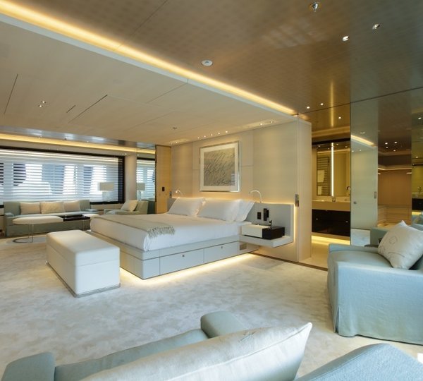 The Arrangement Of The Main Master Suite On Yacht GRACE E
