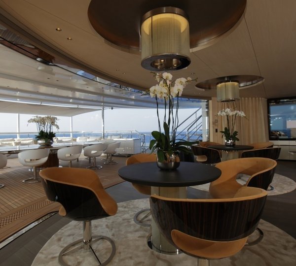 Extra Sitting Upon The Premier Deck On Board Yacht GRACE E