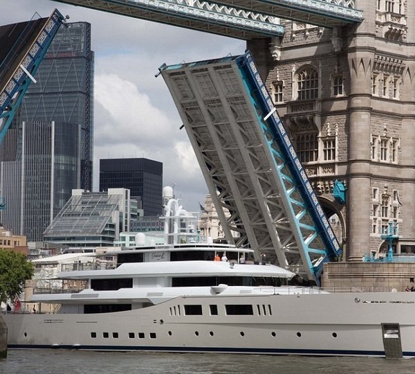 Passing Through A Bridgedeck Aboard Yacht GRACE E