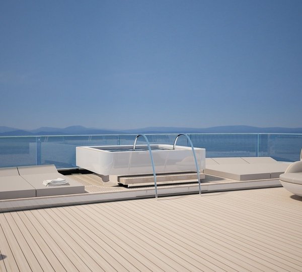 Jacuzzi Pool Upon The Aft Deck Aboard Yacht GRACE E