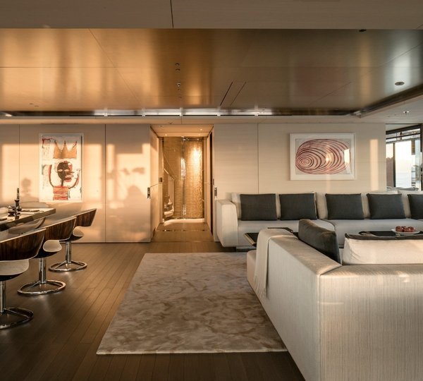 The Stairway Leading To The Premier Deck On Yacht GRACE E