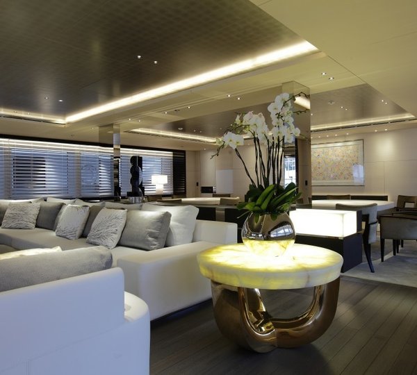 The Premier Saloon With Eating/dining Zone Aboard Yacht GRACE E