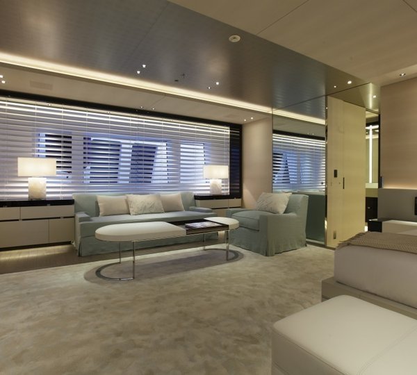 The Extra Sitting Available In The Main Master Suite On Yacht GRACE E