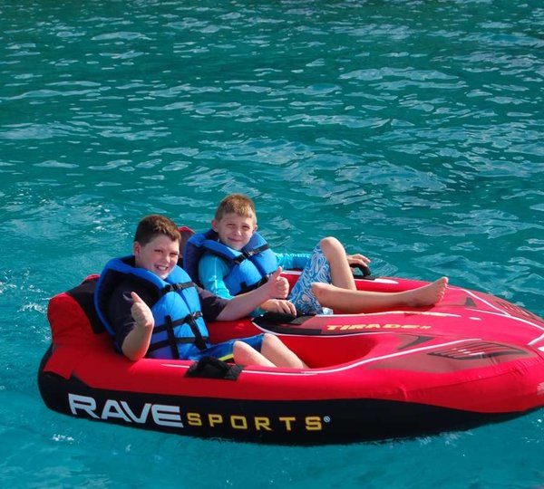 Towable water toys on YES DEAR