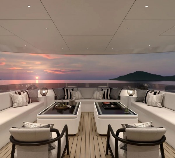 Outdoor Lounge At Sunset