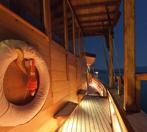 Evening Lights On Side Deck Of SI DATU BUA