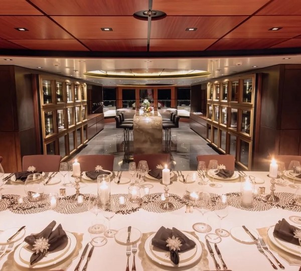 Formal Dining On The Bridge Deck