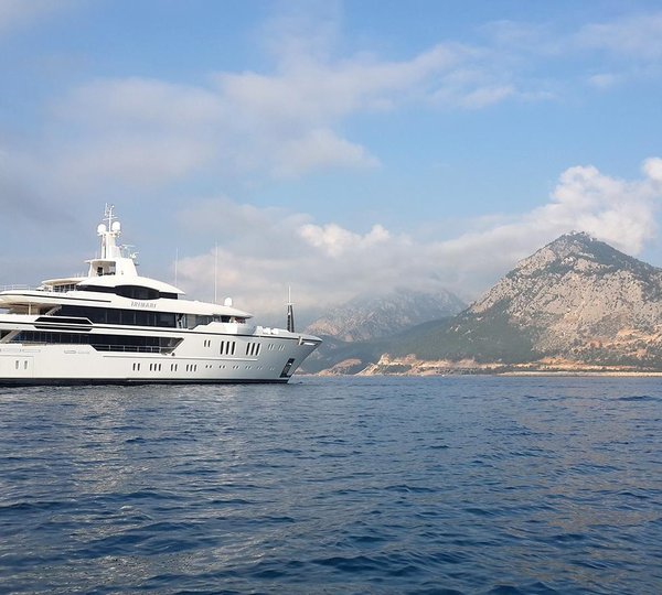 IRIMARI at anchor in Turkey, Mediterranean
