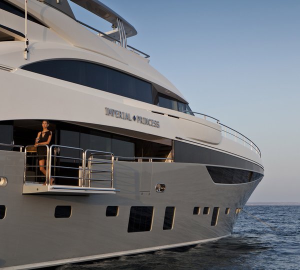 Motor Yacht IMPERIAL PRINCESS BEATRICE By Sunseeker - Side Balconey With Girl
