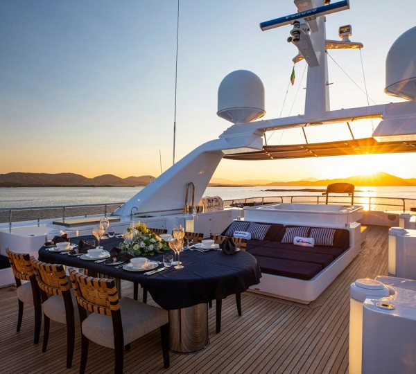 Sundeck Dining At Sunset