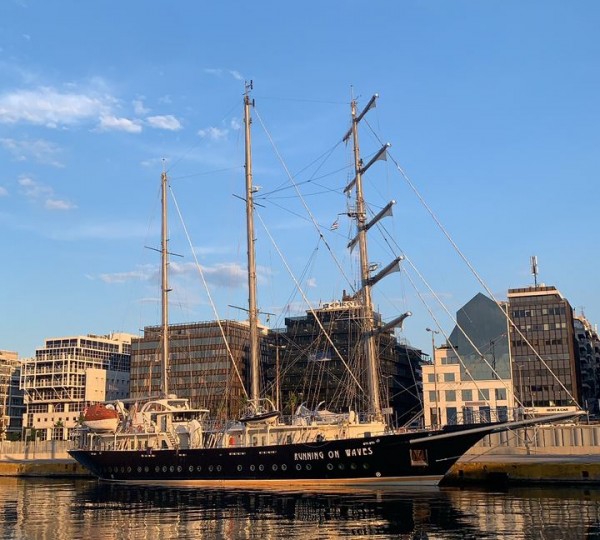 Yacht Runnign On Waves