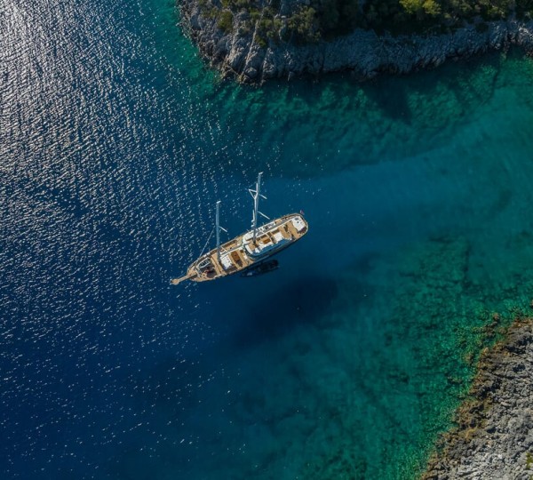 Aerial View At Anchor