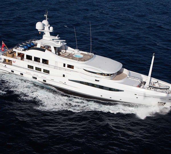 Aerial View Of The Superyacht