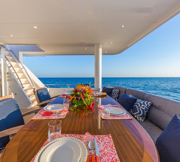 Alfresco Dinign On Aft Deck