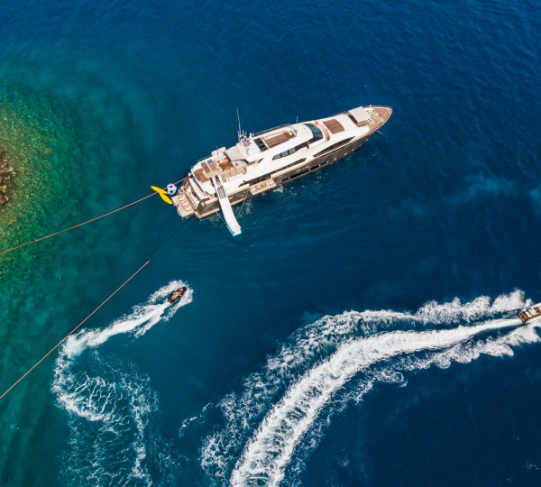 Arial At Anchor With Toys