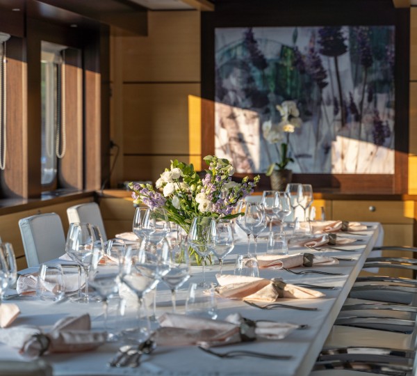 Dining Set Up In Saloon