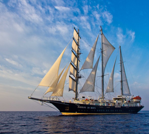 Luxury Charter Yacht Running On Waves