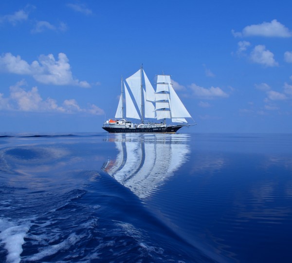 Luxury Yacht Running On Waves