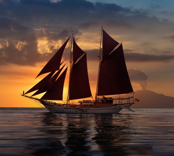 Sailing Out At Sunset On Board SI DATU BUA