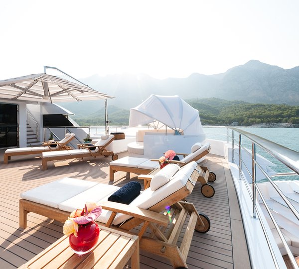 Sun Loungers On The Sun Deck