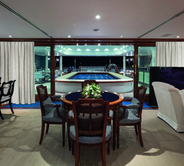 View At The Pool From The Saloon