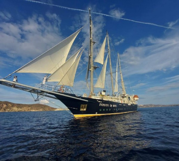 Yacht Running On Waves