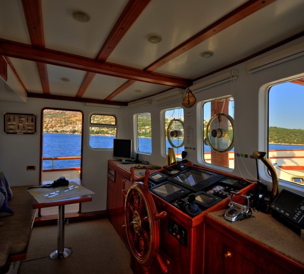 Pilot House On Board Yacht EL BANDIDO