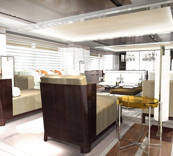 Artist Rendering Aboard Yacht ASYA
