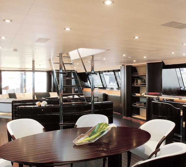Staircase: Yacht PARSIFAL III's Saloon Photograph