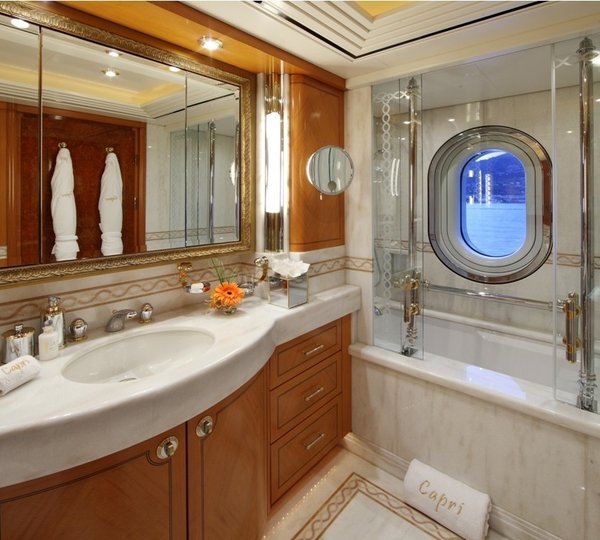 Second Guest's Bath Aboard Yacht CAPRI