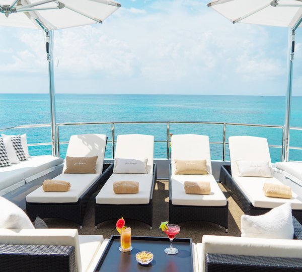 Sunbeds And Sun Deck Area