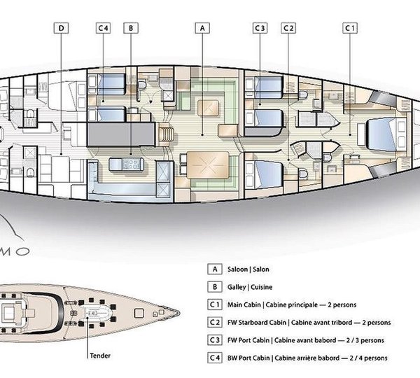 Yacht ATTIMO By CMN - Layout