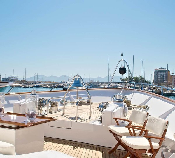 Yacht D'Angleterre II - Bow In The French Riviera
