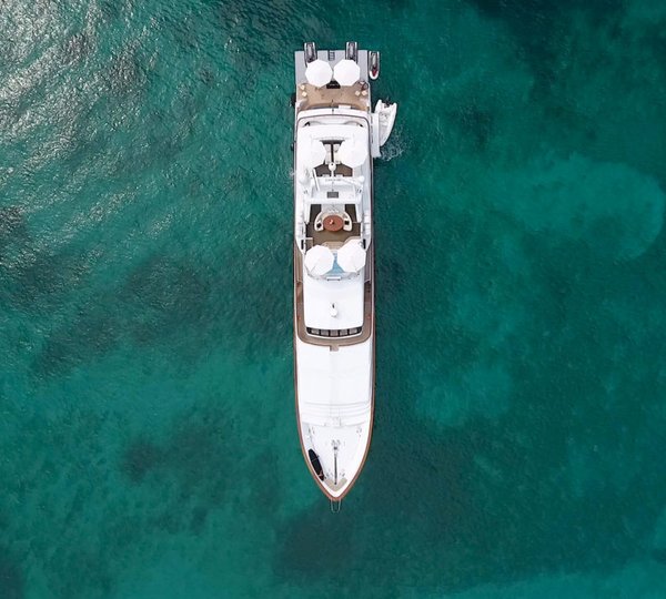 Yacht GRAND ILLUSION By Palmer Johnson - From Above, Caribbean