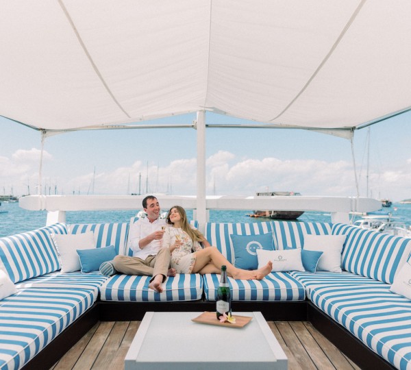 Romantic Couple Aboard A Superyacht