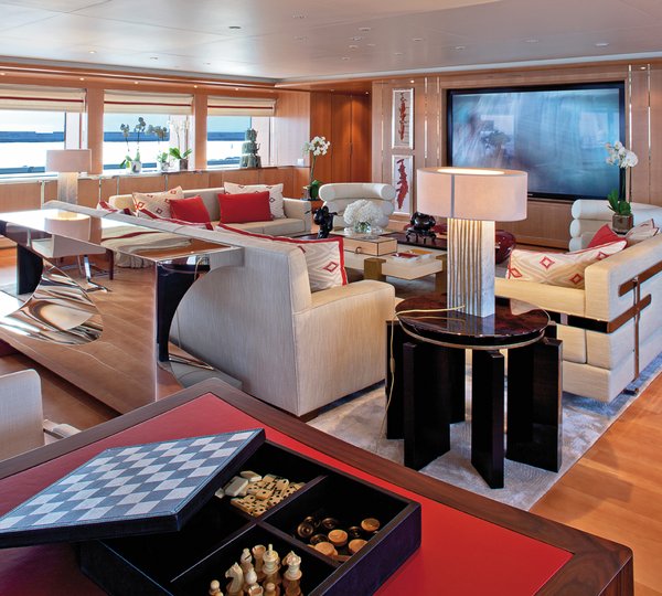 Upper Saloon With Games Table Seating And Coffee Table