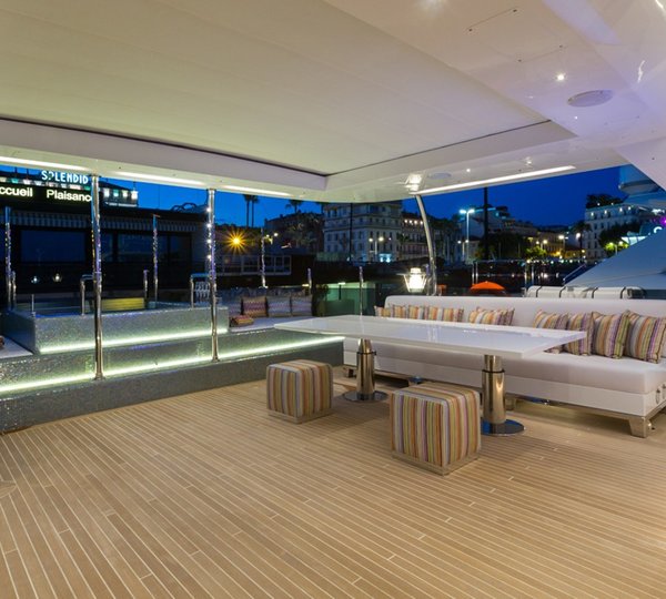 sun deck in the evening