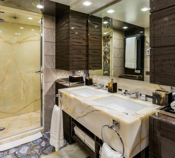 The 37m Yacht EDESIA - His and hers sinks in ensuite
