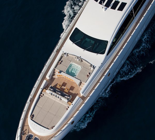 Cruising Ship's Bow On Board Yacht APRICITY