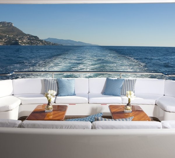 Aft Deck Sitting On Yacht LA TANIA