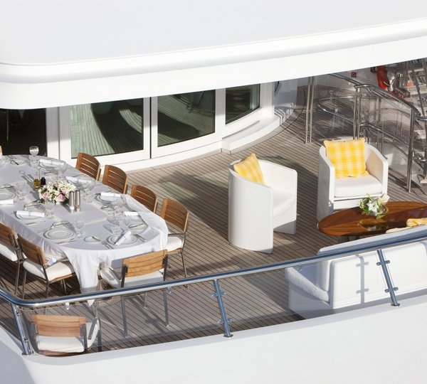 Eating/dining: Yacht LA TANIA's From Above Aspect Captured