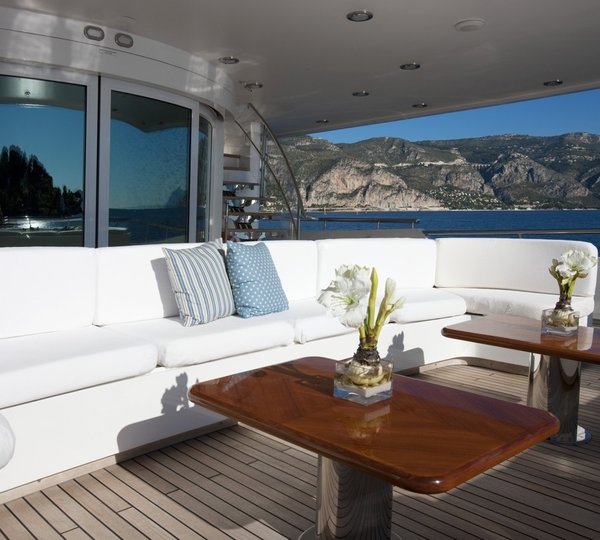 Deck Sitting On Board Yacht LA TANIA