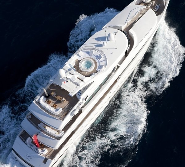 From Above Aspect Aboard Yacht LA TANIA