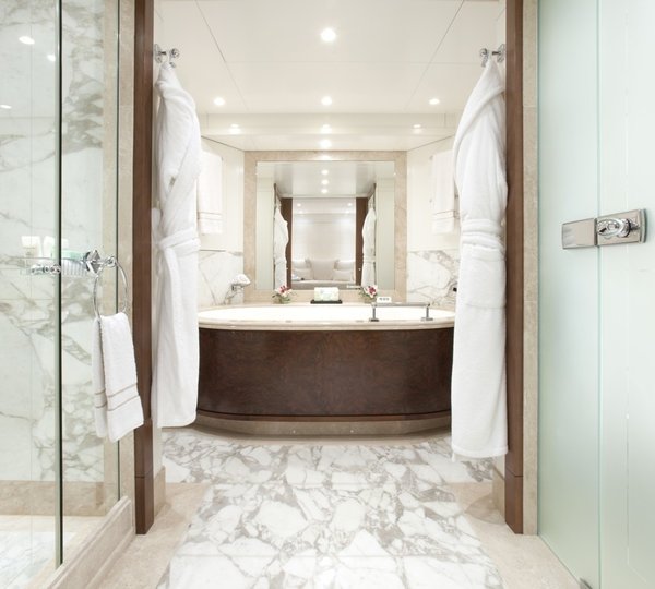 Main Master Bath Aboard Yacht LA TANIA
