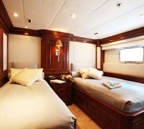 Twin Bed Cabin On Board Yacht NOMAD