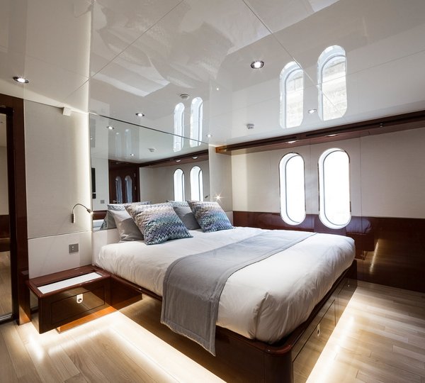 Guest's Double Sized Stateroom One On Board Yacht ENIGMA XK