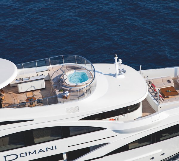 45m Benetti Superyacht DOMANI Aerial View